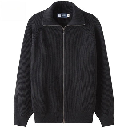RIBBED ZIP-UP SWEATER