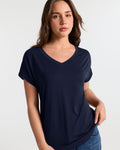 V Neck Batwing Relaxed T-Shirt